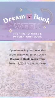 My loves! Dream to Book Week is starting NEXT WEEK. 🌈
I'll be taking you through the very first steps to write & publish your magical book over 5 days.
The recordings will only be available for a limited time, and if you join the experience live, you'll have the chance to win some pretty sweet prizes including a free one-year membership to Book Magic. 🪄
If you haven't signed up yet, get on it!
Comment RSVP and I'll send it to you - or find it pretty much plastered everywhere else! 😂
Don't you think it's time you stopped SAYING you're going to write a book... and start on it?